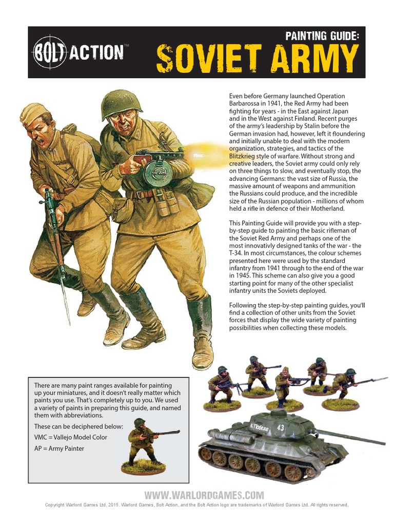 Bolt Action Japanese Painting Guide Red Army Operation Barbarossa
