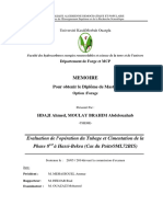 THÈME Evaluation Opération Du Tubage Et Cimentation de La Phase 812 À Hassi-Bekra (Cas Du PuitsOML72BIS)