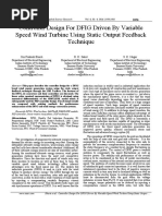 Controller Design For DFIG Driven by Variable Speed Wind Turbine Using Static Output Feedback Technique