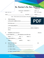 Class: 2 Formative Assessment 1 Marks: 20 Date: 05.07.16 EVS Time: 45 Minutes Name: - Class &sec: - Roll No.