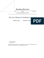 The Use of Humor in Vocabulary Instruction