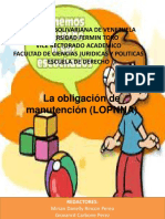 La Obligación de Manutención (LOPNNA)