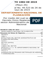 DECRETO 1082 de 2015, Por Medio Del Cual Se Expide El Decreto Único Reglamentario Del Sector Administrativo de Planeación Nacional