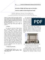 Design and Construction of High and Large Span Cast-In-Place Reinforced Concrete Cantilever Flowering Frame Beam