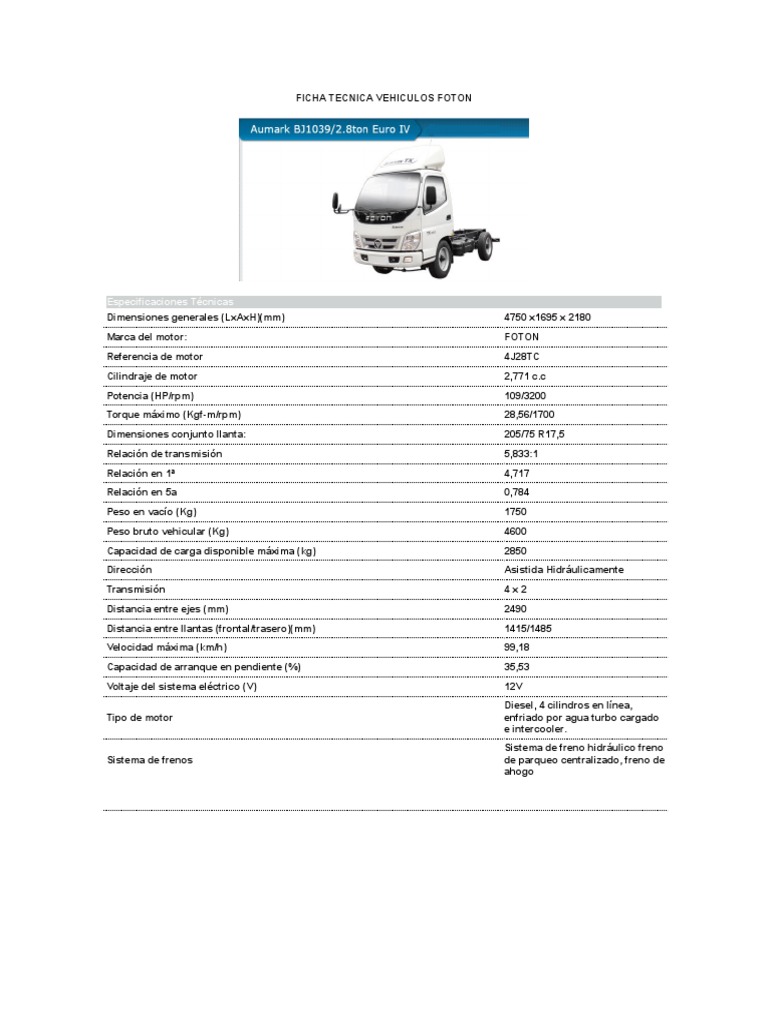 ficha-tecnica-vehiculos-foton-pdf-turbocompresor-transmisi-n