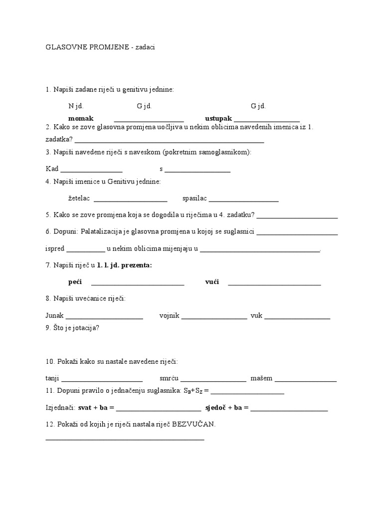 Glasovne Promjene | PDF