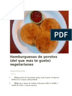 Hamburguesas de Porotos