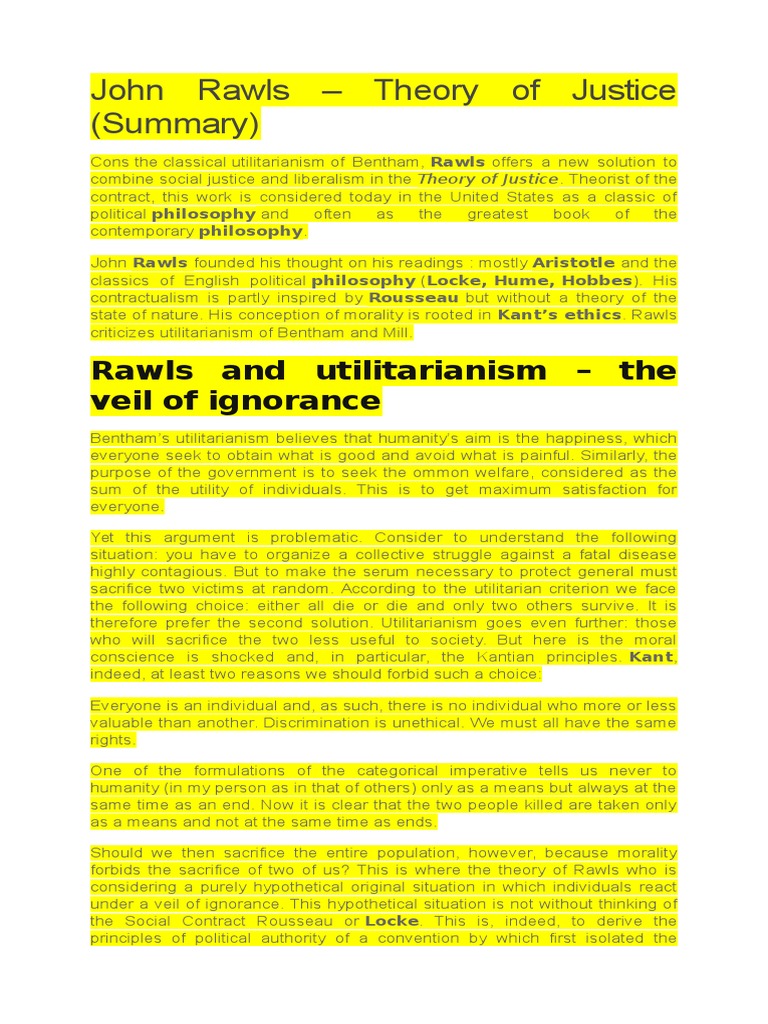 Get A Theory Of Justice Summary Pics