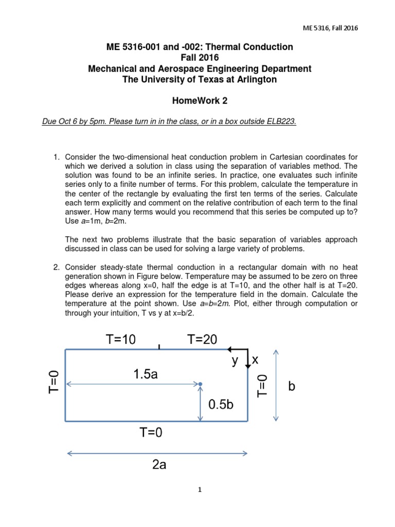 Thermal Conduction Homework Problems | PDF