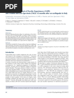 Community Assessment of Psychic Experiences (CAPE) and Trauma and Loss Spectrum (TALS) 12 Months After An Earthquake in Italy