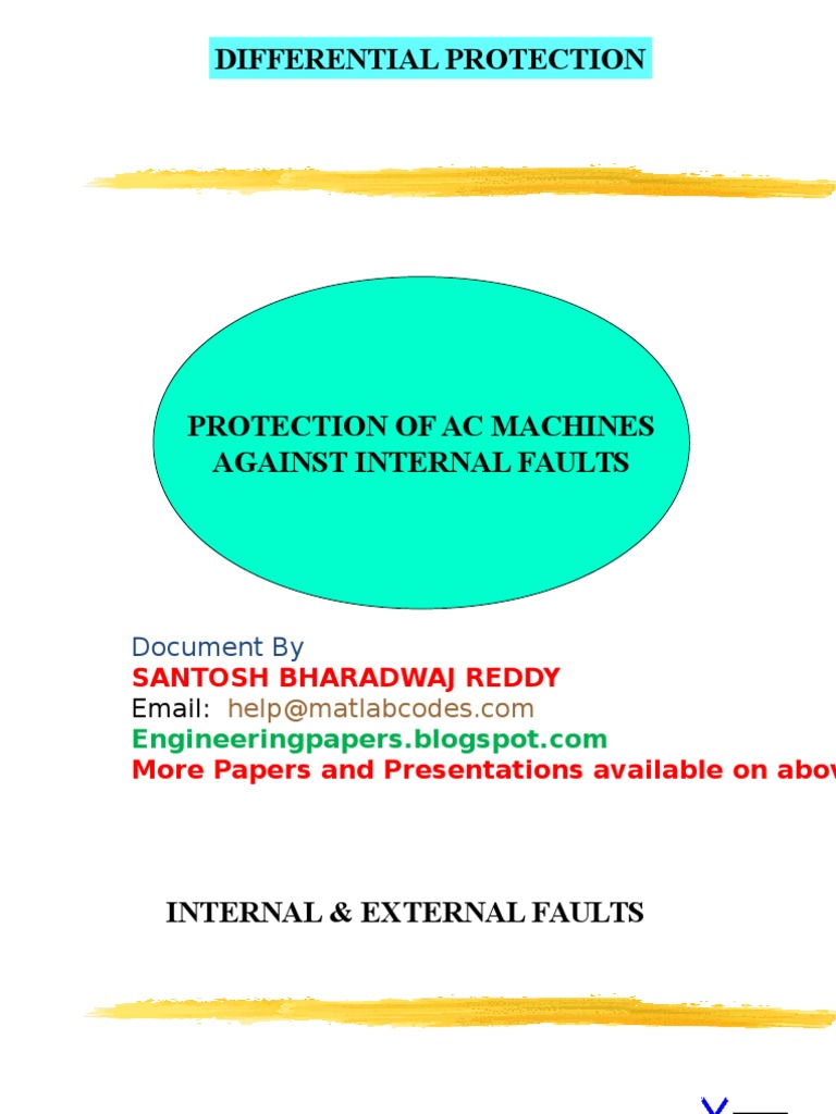 Differential Protection for AC Machines | PDF | Relay | Ct Scan