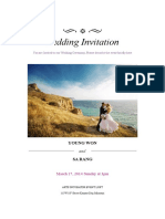 Wedding Invitation: Young Won