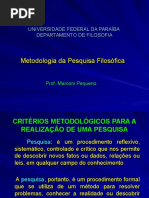Pesquisa Filosofica o Projeto de Pesquisa