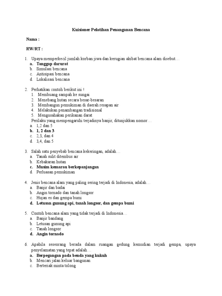 Penanganan Bencana