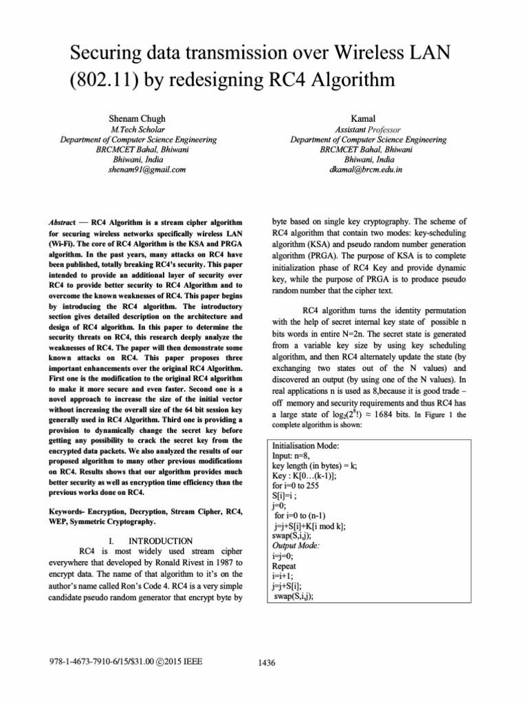 RC4 Paper | PDF | Cryptography | Secrecy