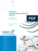 Efficiency Managing Water Distribution Network: Francisco Cubillo Deputy Director R&D&I