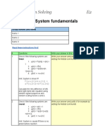Exercise 2: System Fundamentals: DSP Problem Solving E2