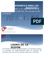 2. Determinante Sistemas de Ecuaciones Lineales