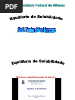 Equilibrio de Solubiliade