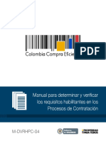 Manual para Determinar y Verificar Los Requisitos Habilitantes en Los Procesos de Contratacion