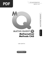 Math Quest Yr 11 Mathematical Methods (Australia Text Book) VCE 2017 Edition