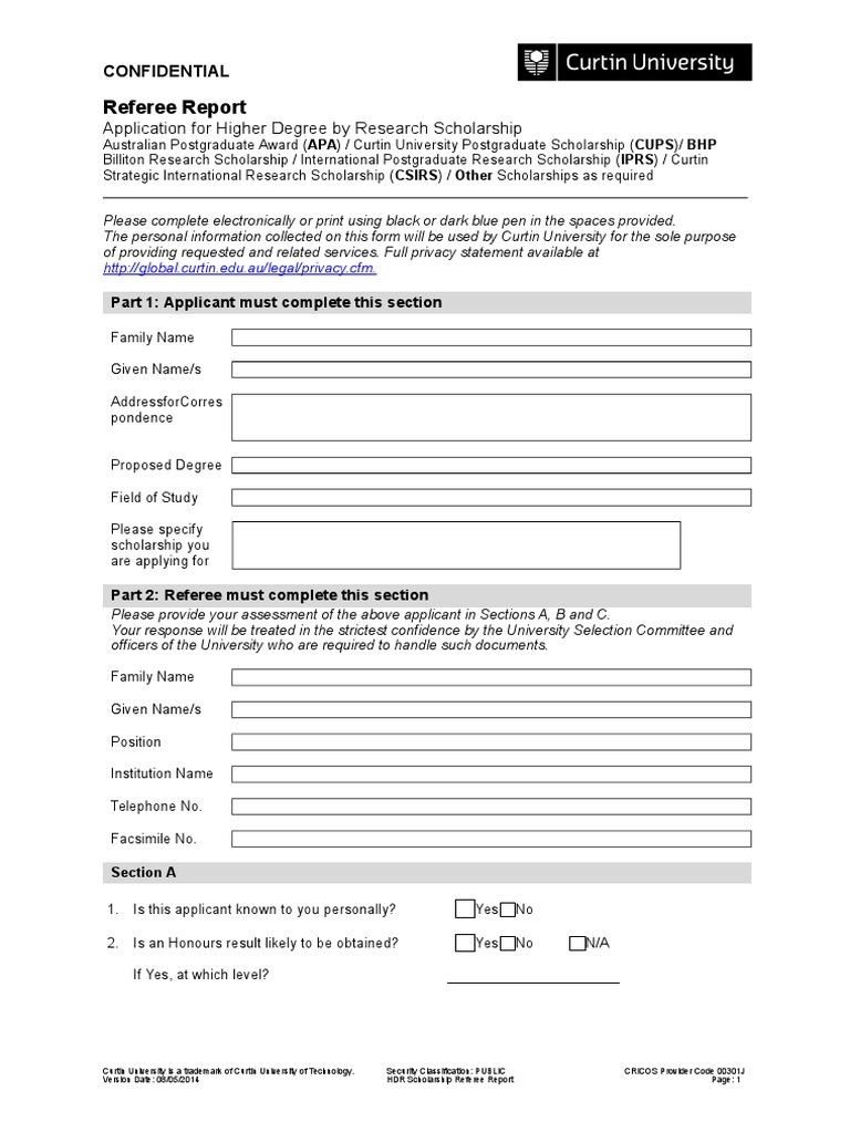 Ask For Scholarship Referee Letter Postgraduate Education Academia