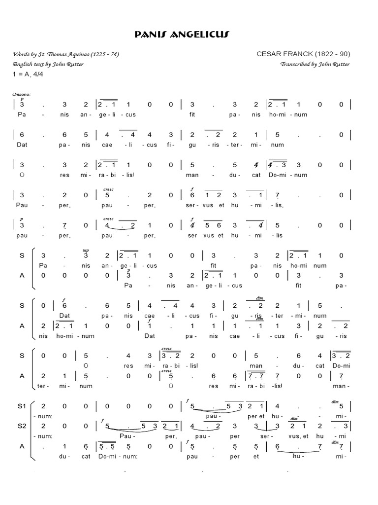 Panis Angelicus Pdf