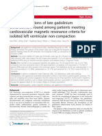 Varied Distributions of Late Gadolinium Enhancement on Isolated Left Ventricular Non-compaction