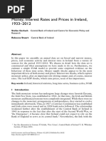 Money, Interest Rates and Prices in Ireland, 1933-2012