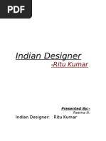 Download Indian Fashion Designer  Ritu Kumar by Reema SN3378292 doc pdf