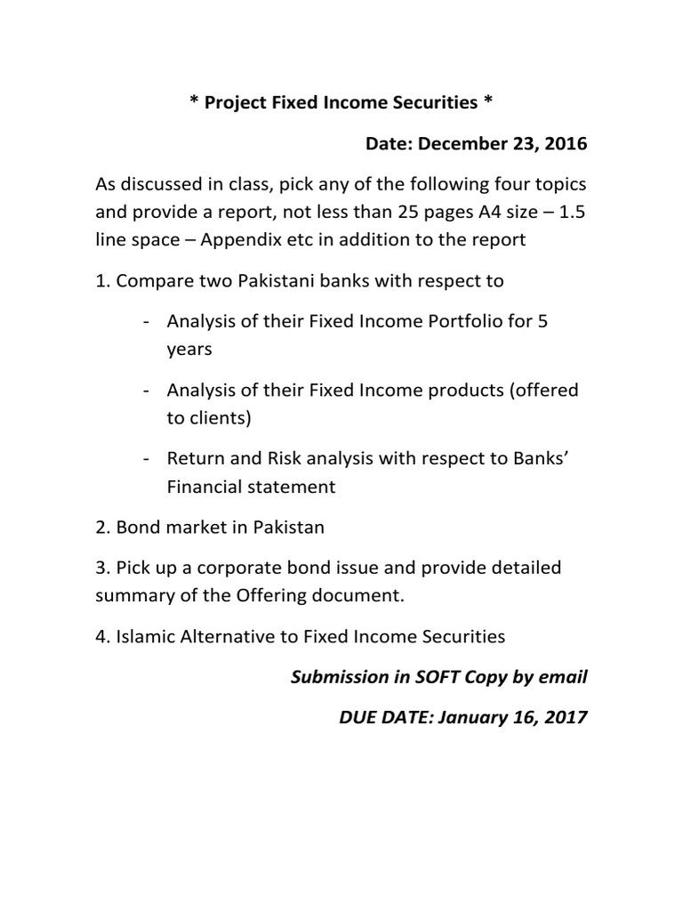 Fixed Income Securities Analysis Report | PDF | Finance & Money Management