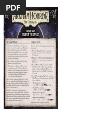 arkham horror card game rules pdf Arkham Horror LCG Official Rules Summary