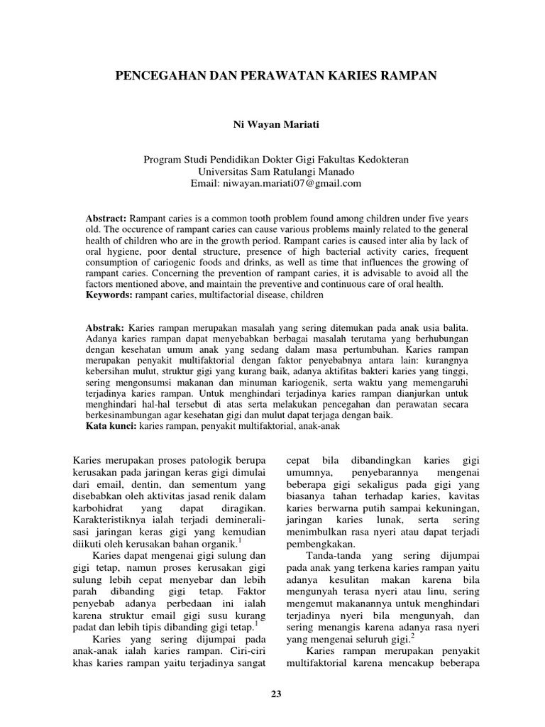 Karies Rampan | PDF