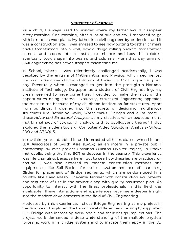 education statement of purpose