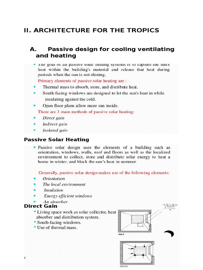 Ii. Architecture For The Tropics: A. Passive Design For Cooling ...