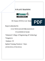 In Plant Training - Report