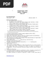 12th Class Chemistry Sample Paper