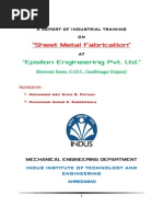 Download Report on Sheet metal fabrication by MAK S  Pathan SN33783617 doc pdf