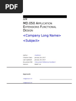 MD050 Application Extensions Functional Design