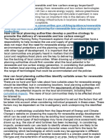 Renewable Energy Planning For Human Settlements