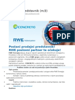 Prodajni Predstavnik RWE - MOJ POSAO PORTAL 05.03.16.