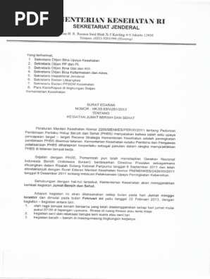 Surat Edaran Jum At Bersih Pdf