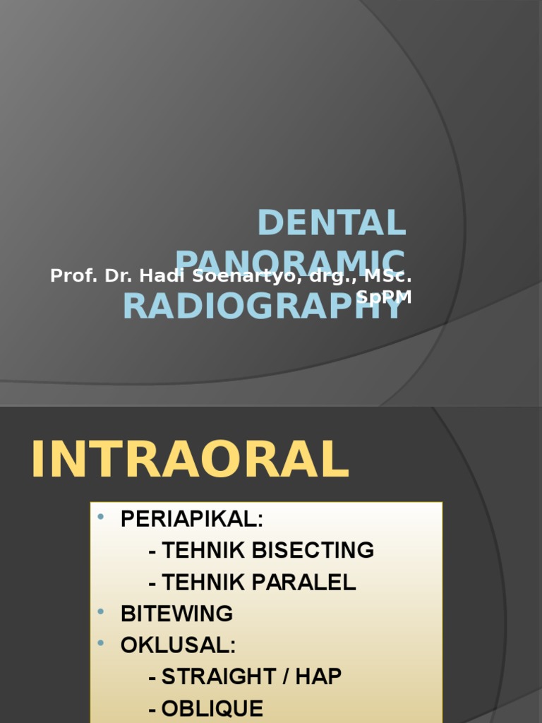 Dental Panoramic Radiography Guide | PDF | Wellness