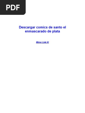 Descargar Comics de Santo El Enmascarado de Plata