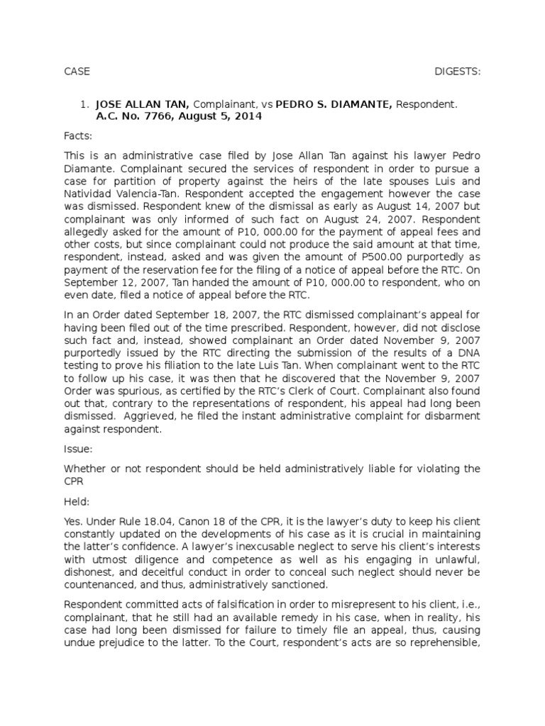Legal Disciplinary Cases Summary | PDF | Pardon | Lawyer