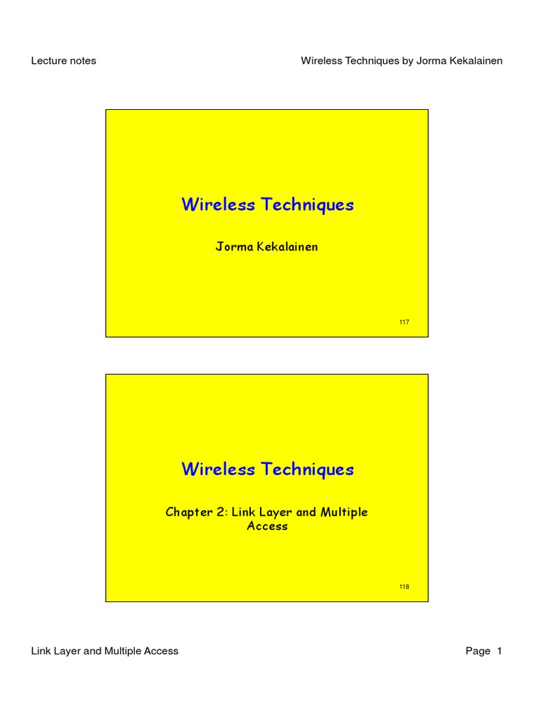 Link Layer & Multiple Access Overview | PDF | Code Division Multiple ...