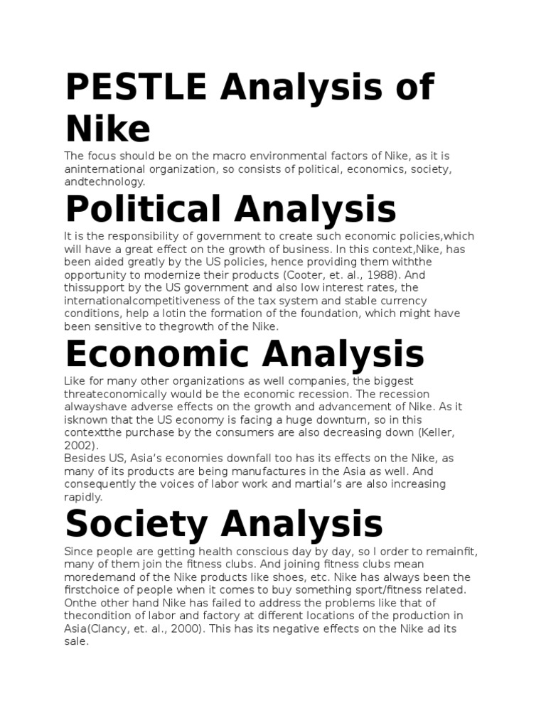 himno Nacional Cha fiesta Pestle of Nike | PDF | Recession | Nike