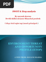 Swot and Etop Analysis