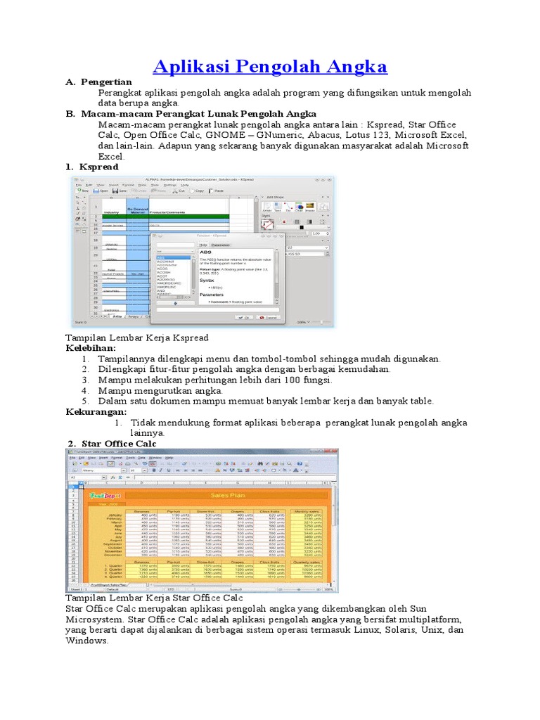 Aplikasi Pengolah Angka