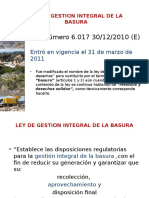 Ley de Gestion Integral de La Basura